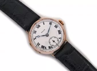 Rolex Rolco Officers Watch 9ct Pink Gold 1926 - hover