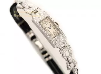 Ladies Chaumet et Cie Platinum & Diamonds Cocktail Watch Cal.557 c1920 - hover