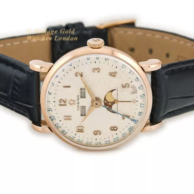 Omega Cosmic Triple Date Moonphase Cal.27 DL PC 18ct Pink Gold 1946 (14)