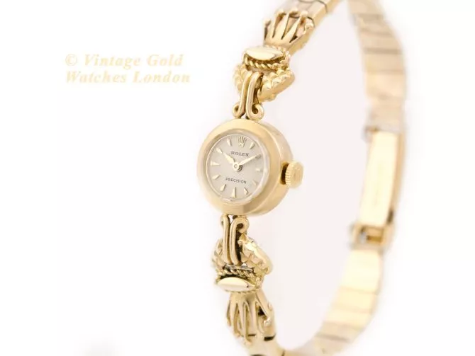 Ladies Rolex Precision Cal.250 18ct c1961 on 18ct Bracelet (5)