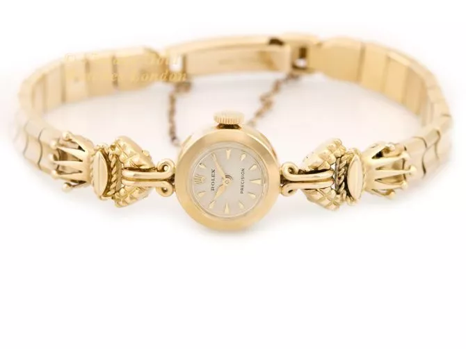Ladies Rolex Precision Cal.250 18ct c1961 on 18ct Bracelet (7)