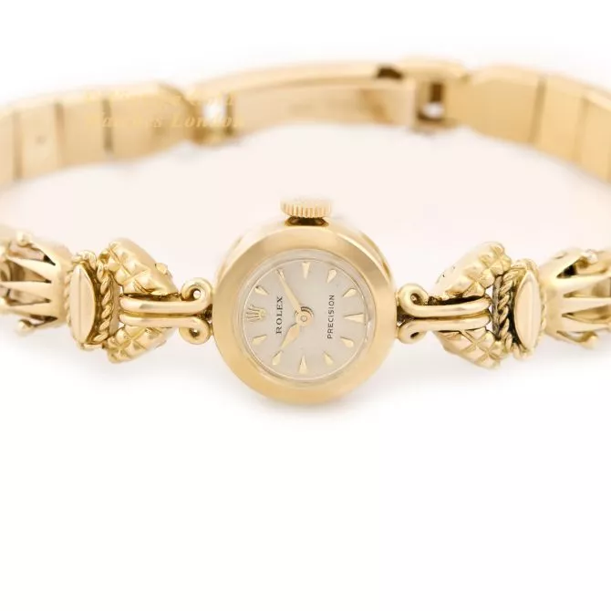 Ladies Rolex Precision Cal.250 18ct c1961 on 18ct Bracelet (13)