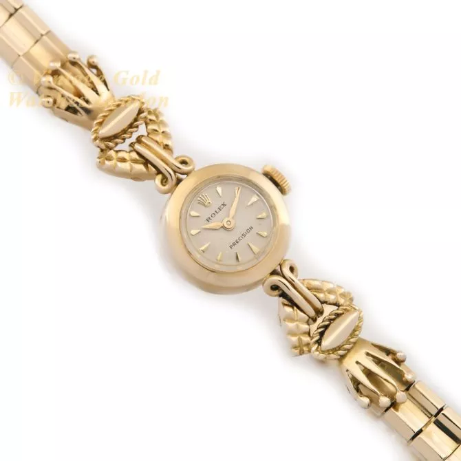 Ladies Rolex Precision Cal.250 18ct c1961 on 18ct Bracelet (8) (navigation)