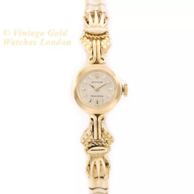 Ladies Rolex Precision Cal.250 18ct c1961 on 18ct Bracelet (4) (navigation)