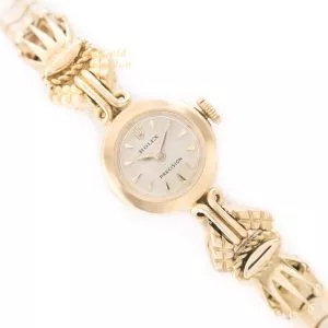 Ladies Rolex Precision Cal.250 18ct c1961 on 18ct Bracelet (14) (navigation)