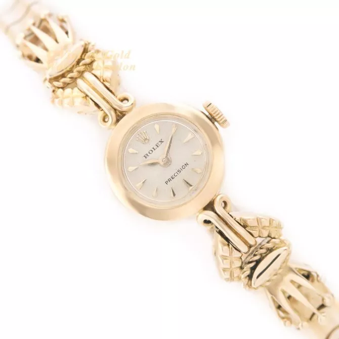Ladies Rolex Precision Cal.250 18ct c1961 on 18ct Bracelet (14)