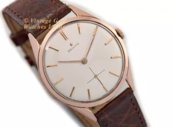 Zenith Cal.40 18ct Pink Gold 1960 - hover