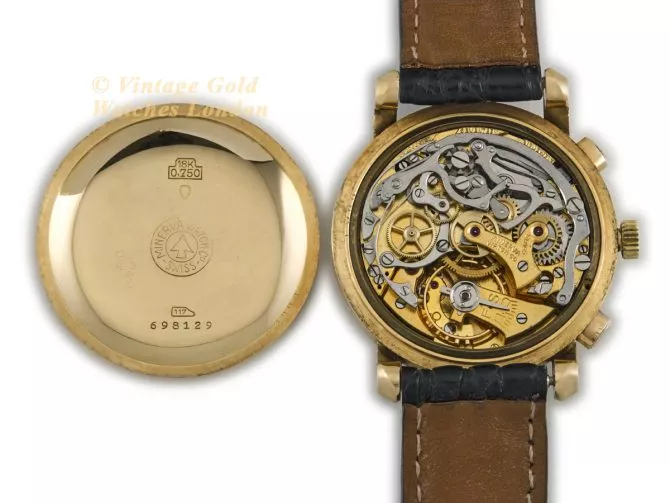 Minerva Chronograph Cal.13-20 CH 18ct c1950 (12)