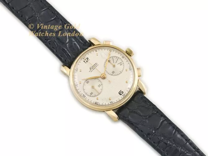 Minerva Chronograph Cal.13-20 CH 18ct c1950 (8)