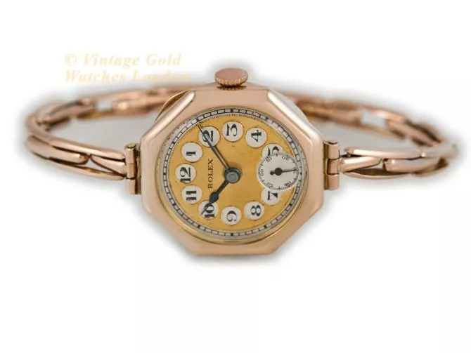 Ladies Rolex 9ct Pink Gold 1920 (7)