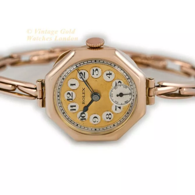 Ladies Rolex 9ct Pink Gold 1920 (13)