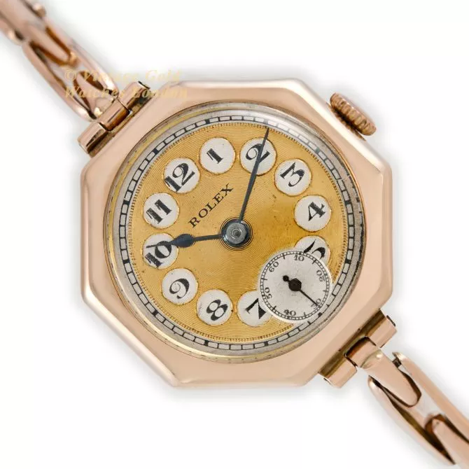 Ladies Rolex 9ct Pink Gold 1920 (14)