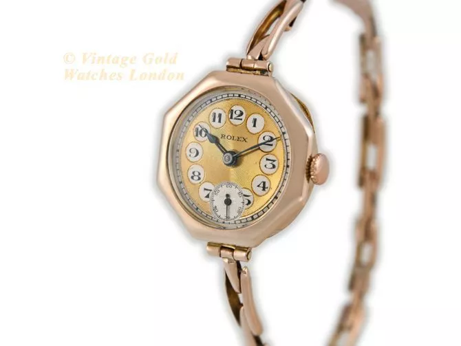 Ladies Rolex 9ct Pink Gold 1920 (5)