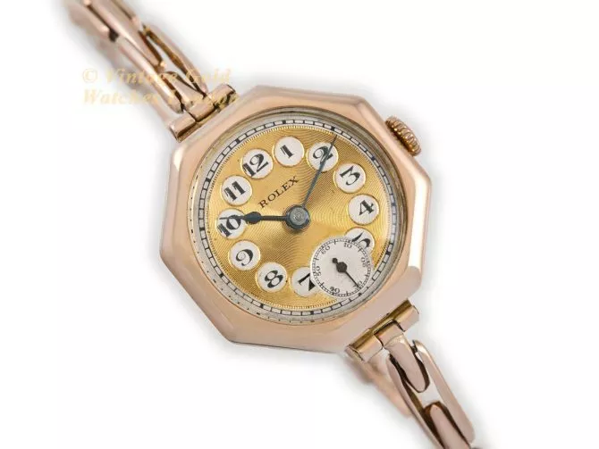 Ladies Rolex 9ct Pink Gold 1920 (2)