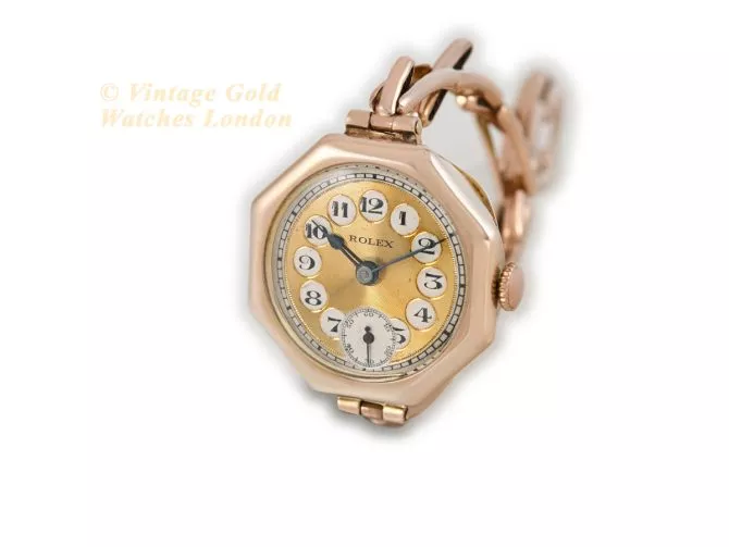 Ladies Rolex 9ct Pink Gold 1920 (6)