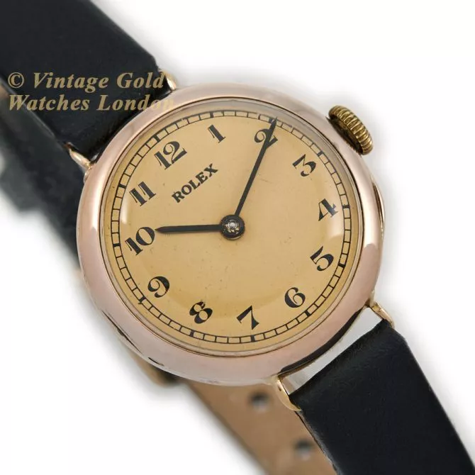 Ladies Rolex 9ct Pink Gold 1927 (2) (navigation)