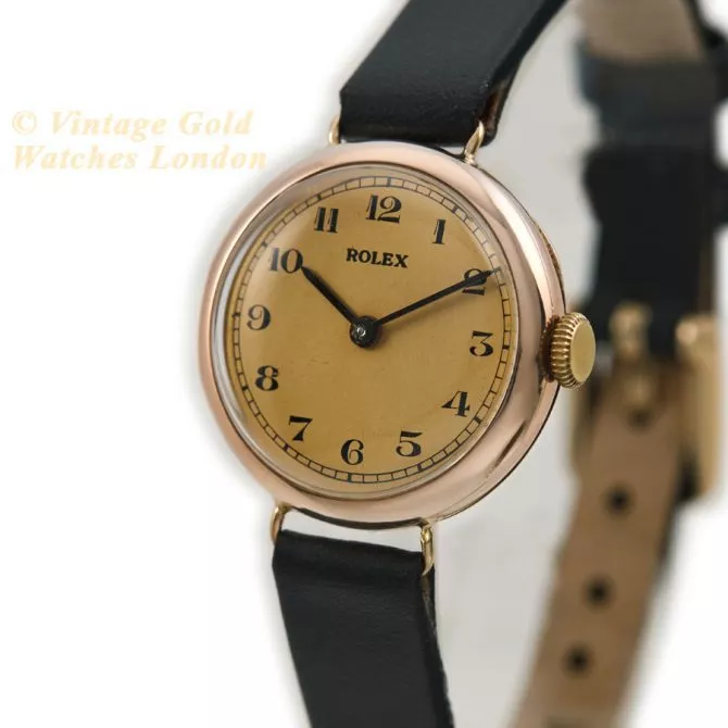Ladies Rolex 9ct Pink Gold 1927 (5) (navigation)