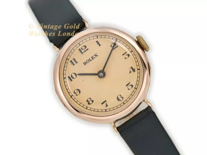 Ladies Rolex 9ct Pink Gold 1927 (1)