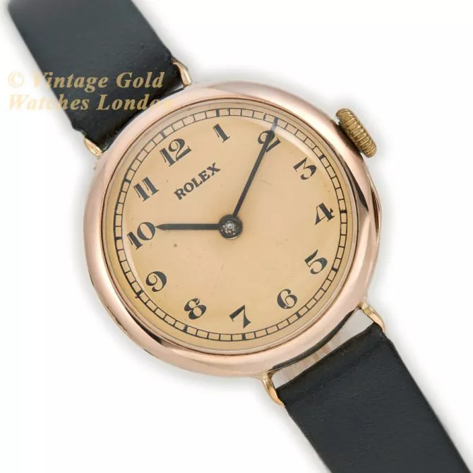 Ladies Rolex 9ct Pink Gold 1927 (1) (navigation)