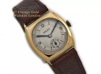 Rolex Rolco Tonneau 9ct c1930 - hover