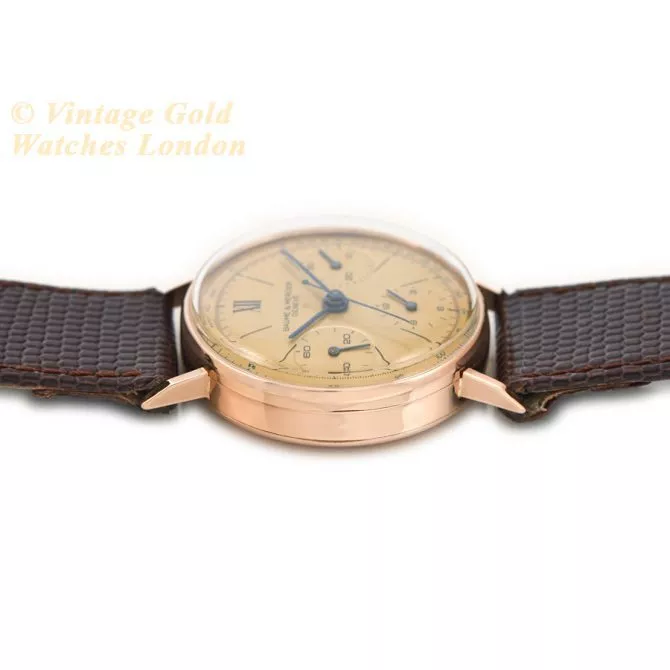 Baume & Mercier Chronograph Cal.1873 18ct Pink Gold c1951 (10) (navigation)