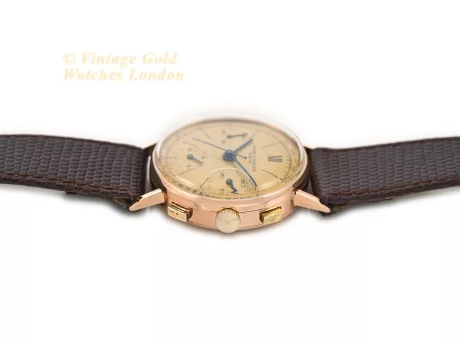Baume & Mercier Chronograph Cal.1873 18ct Pink Gold c1951 (9)