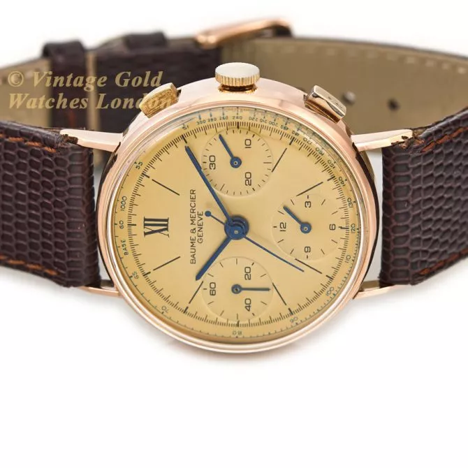 Baume & Mercier Chronograph Cal.1873 18ct Pink Gold c1951 (7) (navigation)