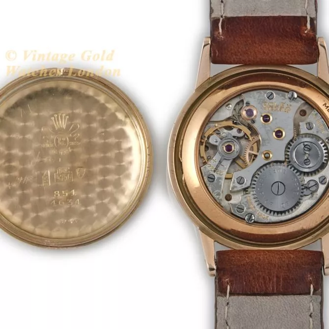 Rolex Precision Ref.4634 18ct Pink Gold c1952 (12) (navigation)
