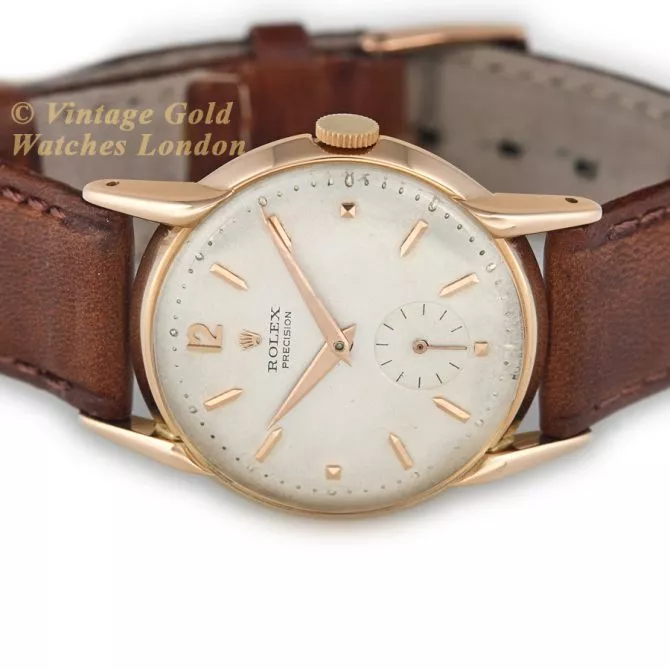 Rolex Precision Ref.4634 18ct Pink Gold c1952 (7) (navigation)