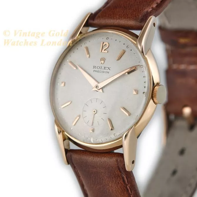 Rolex Precision Ref.4634 18ct Pink Gold c1952 (5) (navigation)
