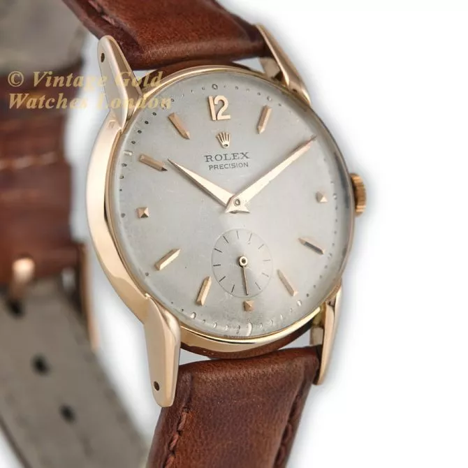 Rolex Precision Ref.4634 18ct Pink Gold c1952 (3) (navigation)
