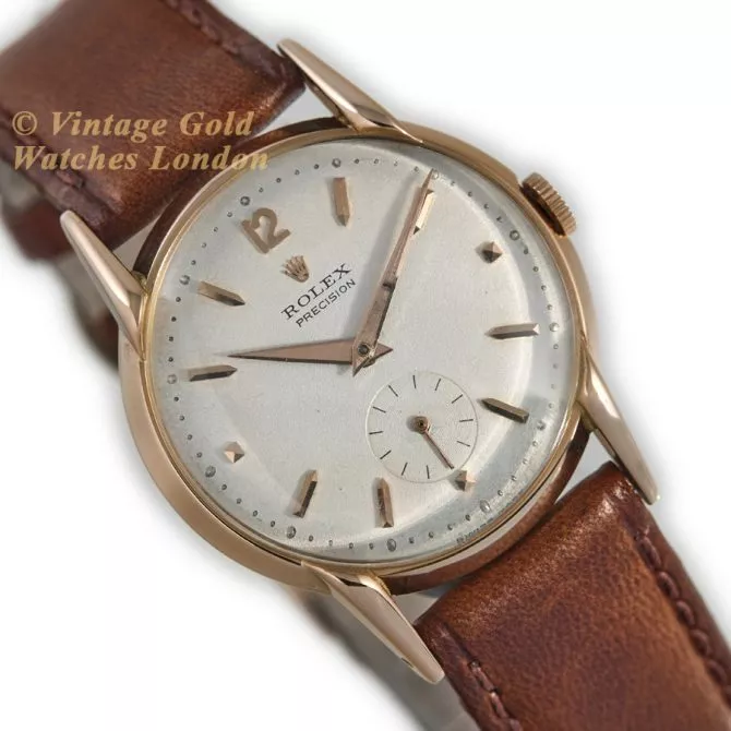Rolex Precision Ref.4634 18ct Pink Gold c1952 (2) (navigation)
