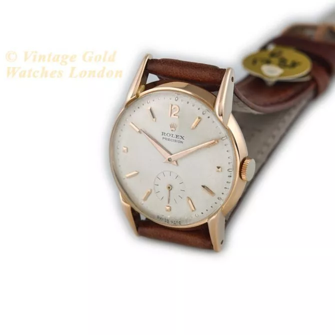 Rolex Precision Ref.4634 18ct Pink Gold c1952 (6) (navigation)