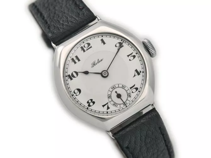 Rolex Cal.10½ Sterling Silver Porcelain Dial c1935 (2)