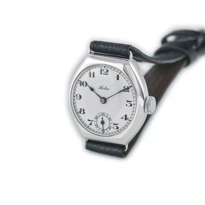 Rolex Cal.10½ Sterling Silver Porcelain Dial c1935 (6) (navigation)