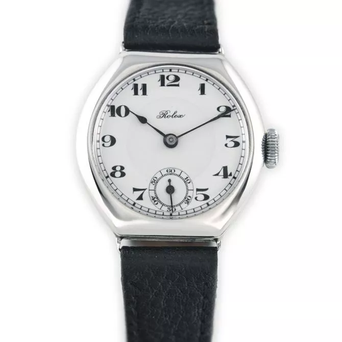 Rolex Cal.10½ Sterling Silver Porcelain Dial c1935 (4) (navigation)
