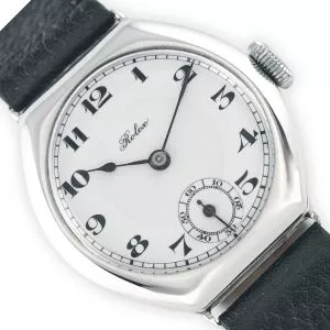 Rolex Cal.10½ Sterling Silver Porcelain Dial c1935 (15) (navigation)