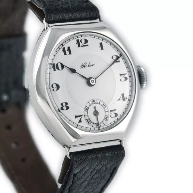 Rolex Cal.10½ Sterling Silver Porcelain Dial c1935 (3) (navigation)