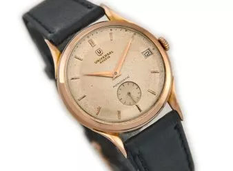 Universal Geneve Monodatic Cal.138C 18ct Pink Gold 1951 - hover
