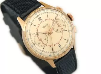 Jaeger-LeCoultre Chronograph Cal.285 18ct Pink Gold 1955 - hover