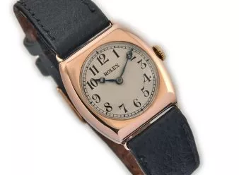 Rolex Cushion Cal.11 9ct Pink Gold 1922 - hover