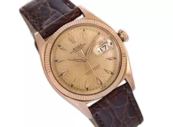 Rolex Oyster Perpetual Datejust Ref.6605 18ct Pink Gold 1959 - hover