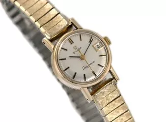 Ladies Omega Ladymatic Date Cal.681 9ct 1965 - hover